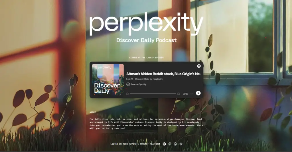 Eleven Labs to Provide Voice for Perplexity’s Discover Daily Podcast